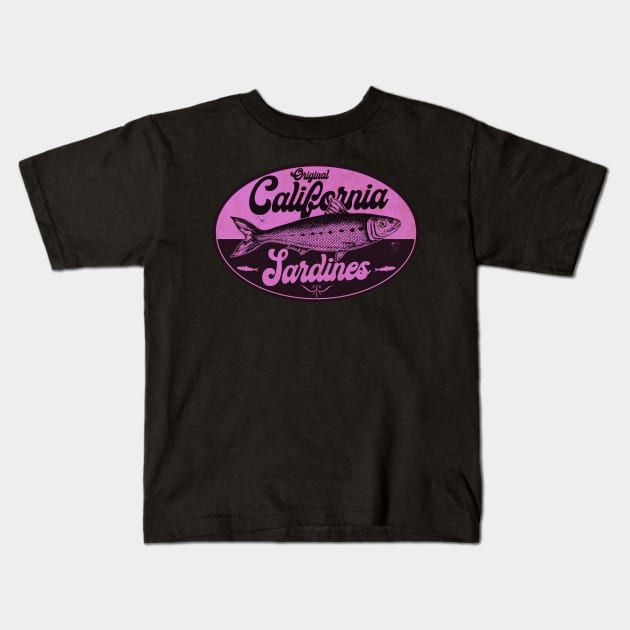 Purple California Sardines Kids T-Shirt by CTShirts